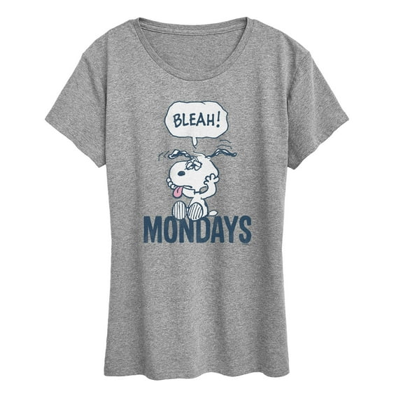Peanuts - Bleah Mondays Snoopy - Women's Short Sleeve Graphic T-Shirt