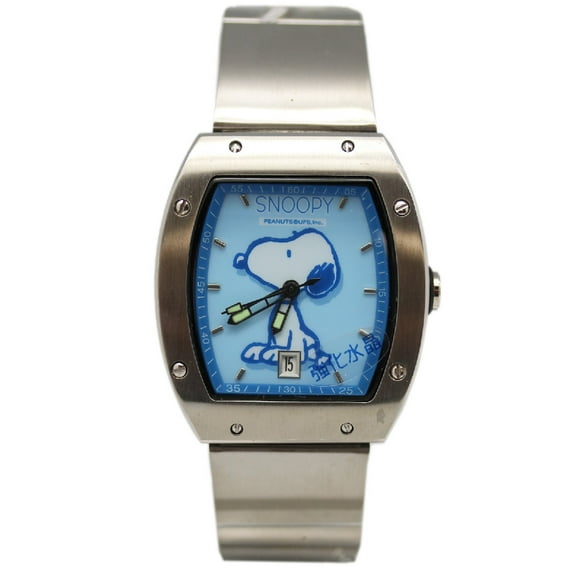 Peanuts Blue Colored Dial Stainless Steel Watch (35mm Diagonally)