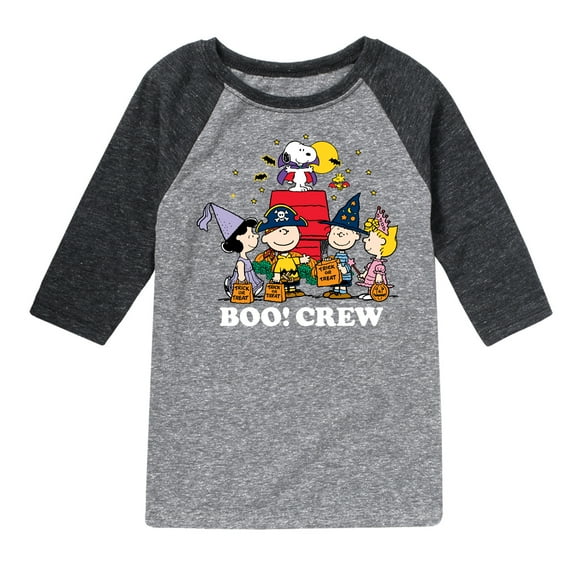 Peanuts - Boo Crew - Toddler And Youth Raglan Graphic T-Shirt
