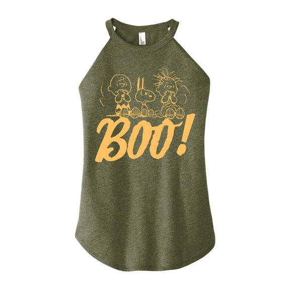 Peanuts - Boo - Juniors High Neck Tank Top