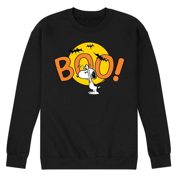 Peanuts - Boo Snoopy - Men's Crew Neck Fleece Pullover