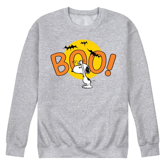 Peanuts - Boo Snoopy - Men's Crew Neck Fleece Pullover