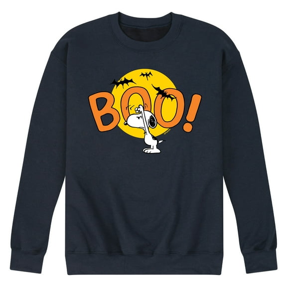 Peanuts - Boo Snoopy - Men's Crew Neck Fleece Pullover
