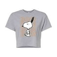 thumbnail image 1 of Peanuts - Boo Snoopy Scared - Juniors Cropped Cotton Blend T-Shirt, 1 of 6