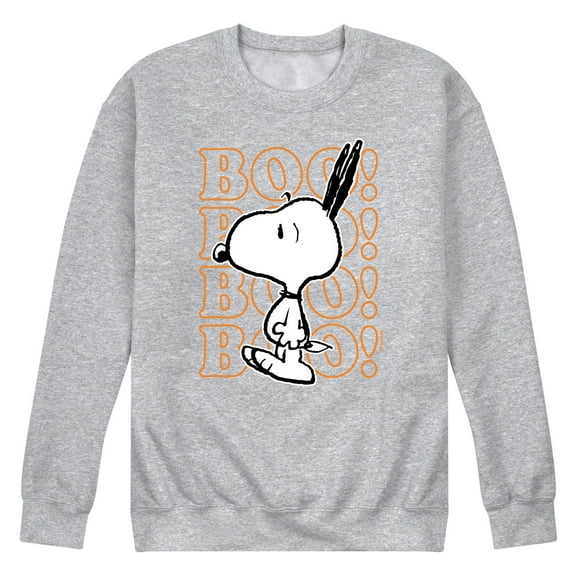 Peanuts - Boo Snoopy Scared - Men's Crew Neck Fleece Pullover