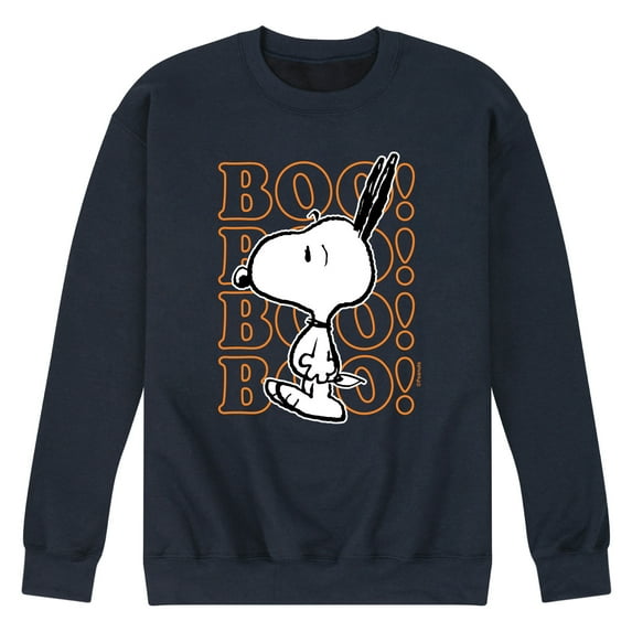 Peanuts - Boo Snoopy Scared - Men's Crew Neck Fleece Pullover