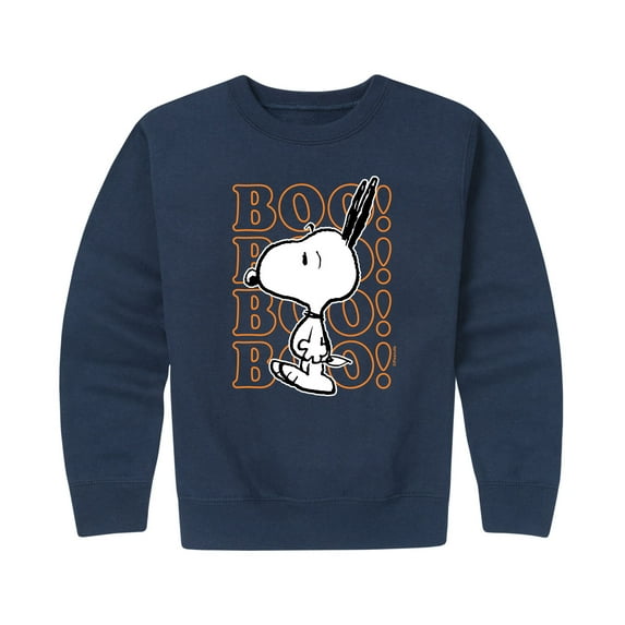 Peanuts - Boo Snoopy Scared - Toddler And Youth Crewneck Fleece Sweatshirt