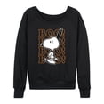 thumbnail image 1 of Peanuts - Boo Snoopy Scared - Women's Lightweight French Terry Long Sleeve Shirt, 1 of 6