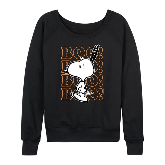 Peanuts - Boo Snoopy Scared - Women's Lightweight French Terry Long Sleeve Shirt