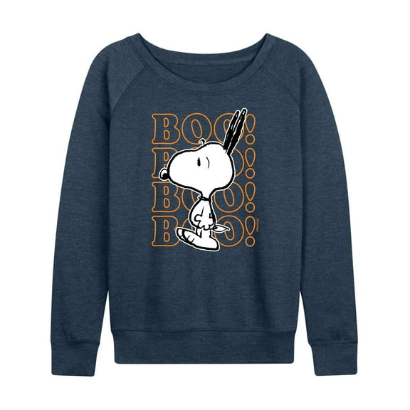 Peanuts - Boo Snoopy Scared - Women's Lightweight French Terry Long Sleeve Shirt