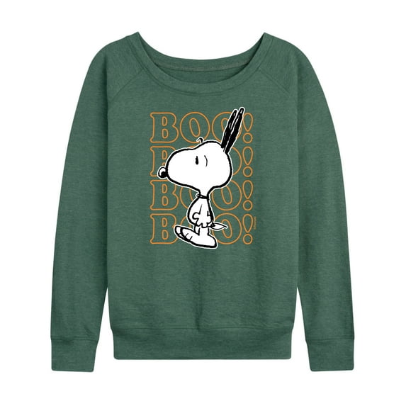 Peanuts - Boo Snoopy Scared - Women's Lightweight French Terry Long Sleeve Shirt