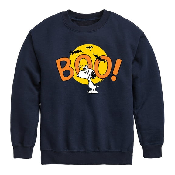 Peanuts - Boo Snoopy - Toddler And Youth Crewneck Fleece Sweatshirt