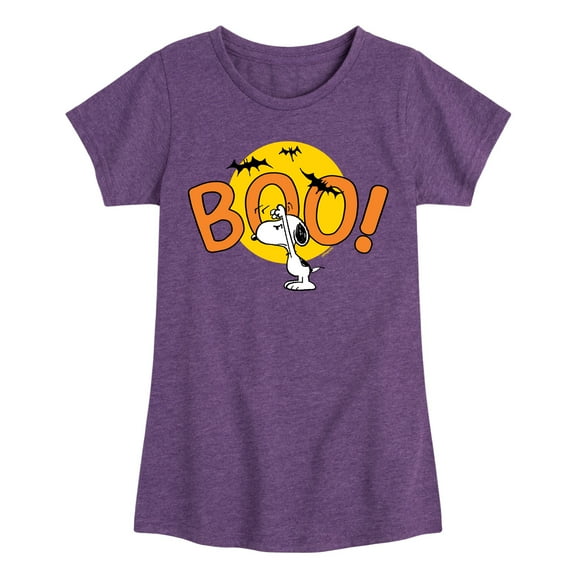 Peanuts - Boo Snoopy - Toddler And Youth Girls Short Sleeve Graphic T-Shirt