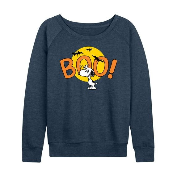 Peanuts - Boo Snoopy - Women's Lightweight French Terry Long Sleeve Shirt
