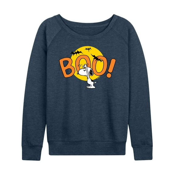 Peanuts - Boo Snoopy - Women's Lightweight French Terry Long Sleeve Shirt