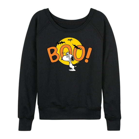 Peanuts - Boo Snoopy - Women's Lightweight French Terry Long Sleeve Shirt