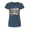 thumbnail image 1 of Peanuts - Boxes Snoopy And Friends - Juniors Fitted Graphic T-Shirt, 1 of 5