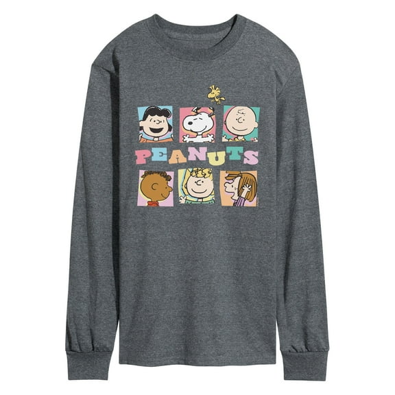 Peanuts - Character Boxes - Men's Long Sleeve Graphic T-Shirt