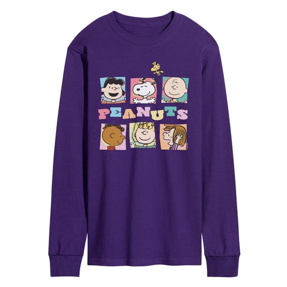Peanuts - Boxes Snoopy And Friends - Men's Long Sleeve Graphic T-Shirt