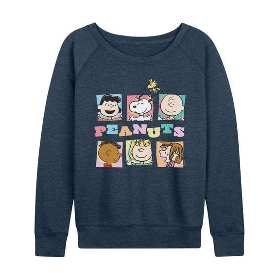Peanuts - Boxes Snoopy And Friends - Women's French Terry Long Sleeve T-Shirt