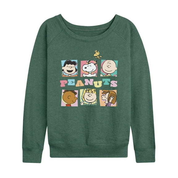 Peanuts - Boxes Snoopy And Friends - Women's French Terry Long Sleeve T-Shirt