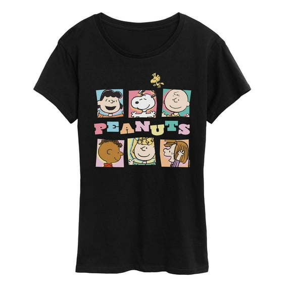 Peanuts - Character Boxes - Women's Short Sleeve Graphic T-Shirt
