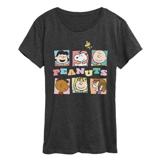 Peanuts - Character Boxes - Women's Short Sleeve Graphic T-Shirt