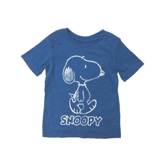 Peanuts Boys Blue Short Sleeve Snoopy Puppy Dog Tee Shirt T-Shirt 5
