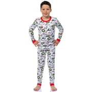 PJAMMY Peanuts Christmas Santa Snoopy Charlie Brown Characters Matching Family Holiday Tight-Fit 2PC Pajama Set