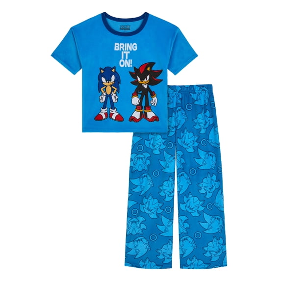 Peanuts Boys Long Sleeve Sleep Top and Pants Pajama Set, 2-Piece, Sizes 4-12