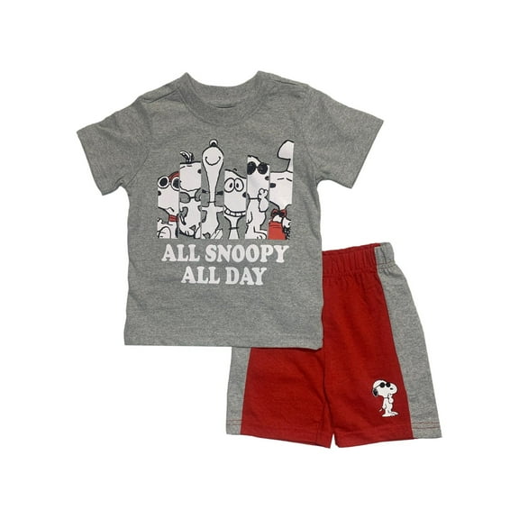 Peanuts Boys' Snoopy T-Shirt and Knit Shorts Set (Toddler Boys)