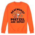 thumbnail image 1 of Peanuts - Bratwurst Pretzel And Repeat Snoopy - Men's Crew Neck Fleece Pullover, 1 of 7