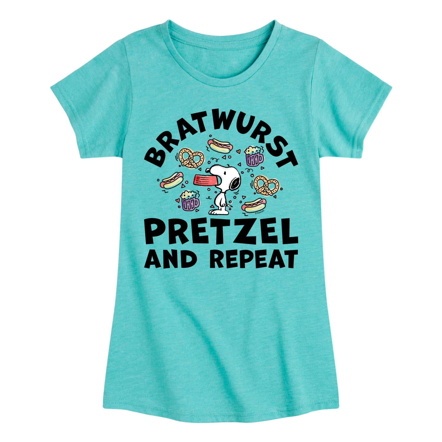 Peanuts Bratwurst Pretzel And Repeat Snoopy Toddler & Youth Girls