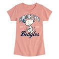 thumbnail image 1 of Peanuts - Brooklyn Beagles - Toddler & Youth Girls Short Sleeve Graphic T-Shirt, 1 of 7