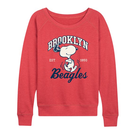 Peanuts - Brooklyn Beagles - Women's Lightweight French Terry Pullover