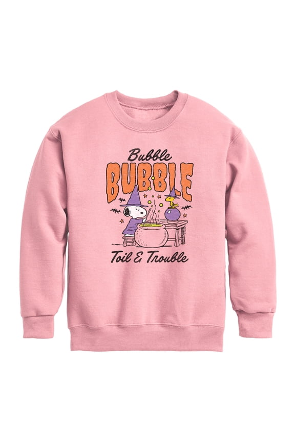 - Bubble Bubble Toil Trouble - Toddler & Youth Crewneck Fleece Sweatshirt