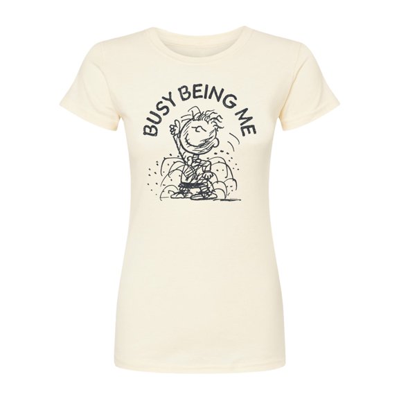 Peanuts - Busy Being Me Pigpen - Juniors Fitted Graphic T-Shirt