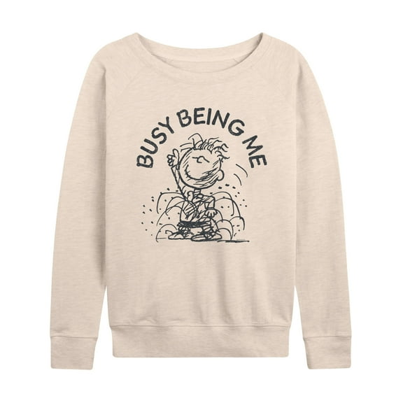 Peanuts - Busy Being Me Pigpen - Women's French Terry Long Sleeve Shirt
