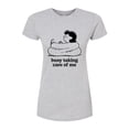 thumbnail image 1 of Peanuts - Busy Taking Care Of Me - Juniors Fitted Graphic T-Shirt, 1 of 6