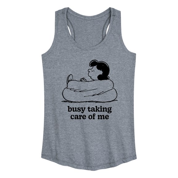 Peanuts - Busy Taking Care Of Me - Women's Racerback Tank Top