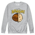 thumbnail image 1 of Peanuts - C Brown Half Football Head - Men's Crew Neck Fleece Pullover, 1 of 6