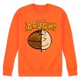 thumbnail image 1 of Peanuts - C Brown Half Football Head - Men's Crew Neck Fleece Pullover, 1 of 7
