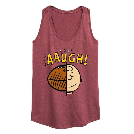 Peanuts - C Brown Half Football Head - Women's Racerback Tank Top