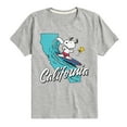 thumbnail image 1 of Peanuts - California Surfing Snoopy And Woodstock -Toddler And Youth Short Sleeve Graphic T-Shirt, 1 of 6
