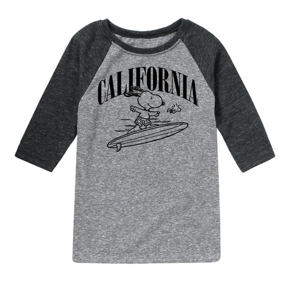 Peanuts - California - Toddler And Youth Raglan Graphic T-Shirt