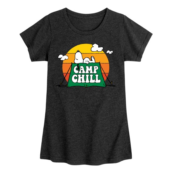 Peanuts - Camp Chill - Toddler And Youth Girls Short Sleeve Graphic T-Shirt