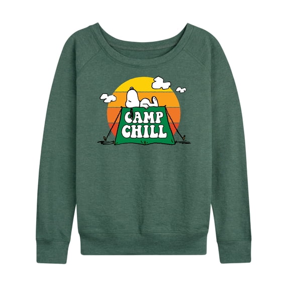 Peanuts - Camp Chill - Women's Lightweight French Terry Long Sleeve Shirt