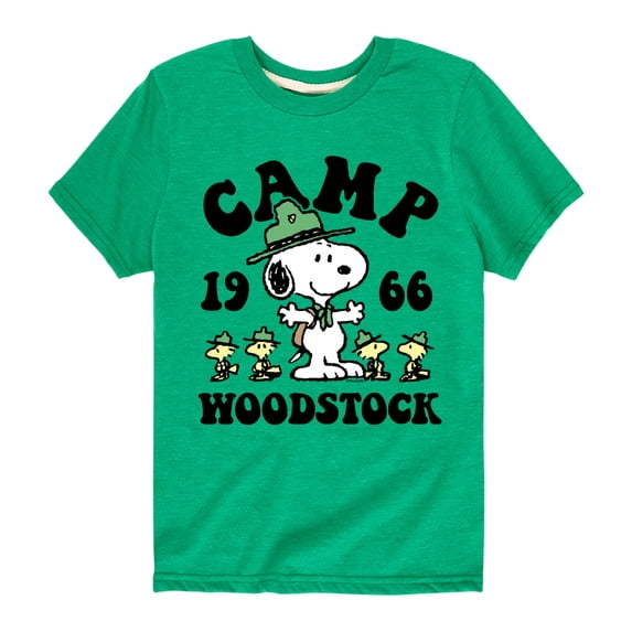 Peanuts - Camp Woodstock - Toddler And Youth Short Sleeve Graphic T-Shirt