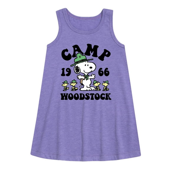 Peanuts - Camp Woodstock - Toddler and Youth Girls A-line Dress