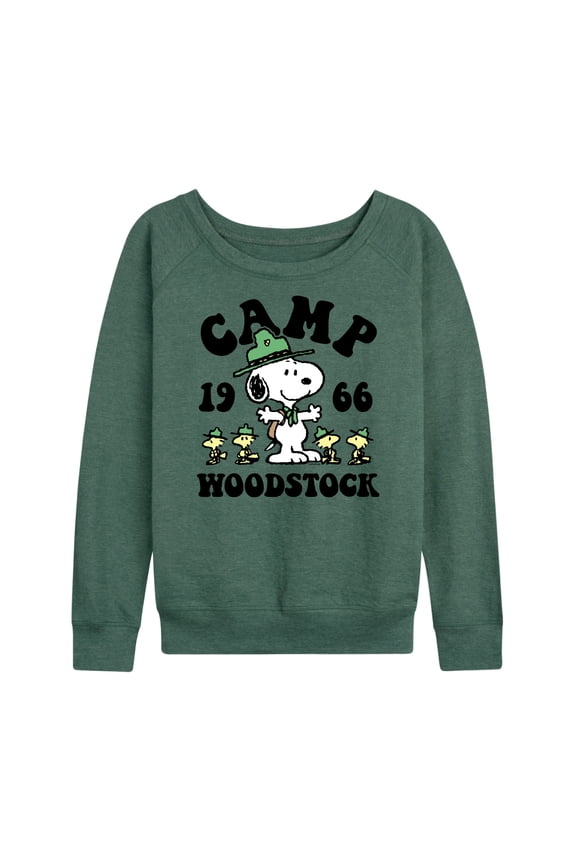 - Camp Woodstock - Women's Lightweight French Terry Long Sleeve Shirt